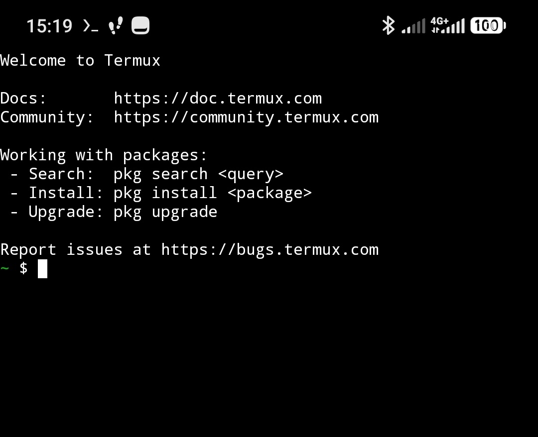 Консоль Termux