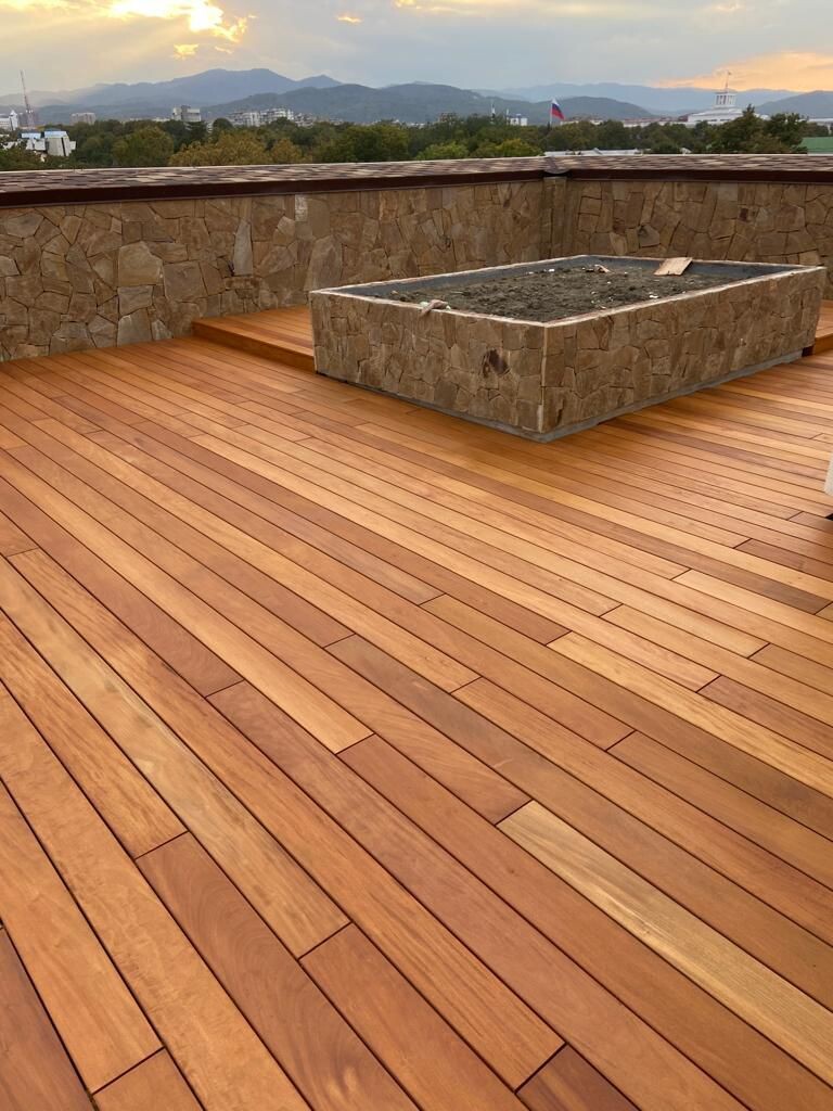 Терраса из экзотической древесины гарапа под маслом Osmo 👍