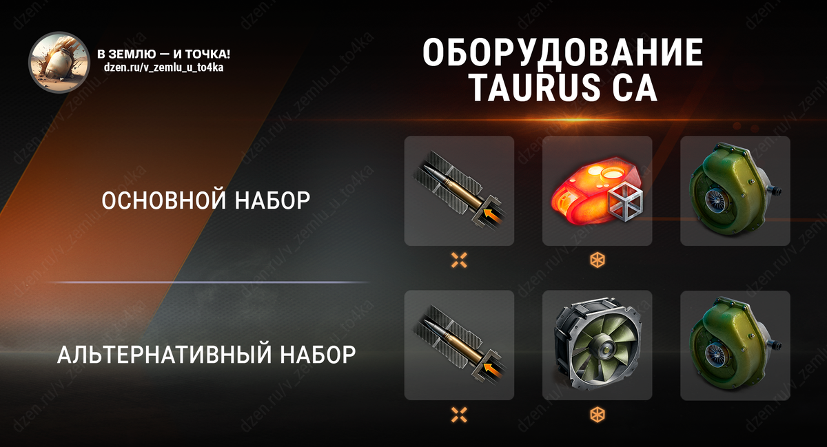 Оборудование для Taurus CA (Мир танков)