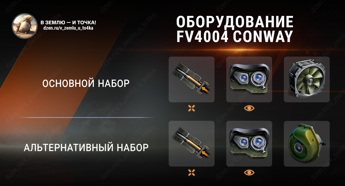 Оборудование для FV4004 Conway (World of Tanks / Мир танков)