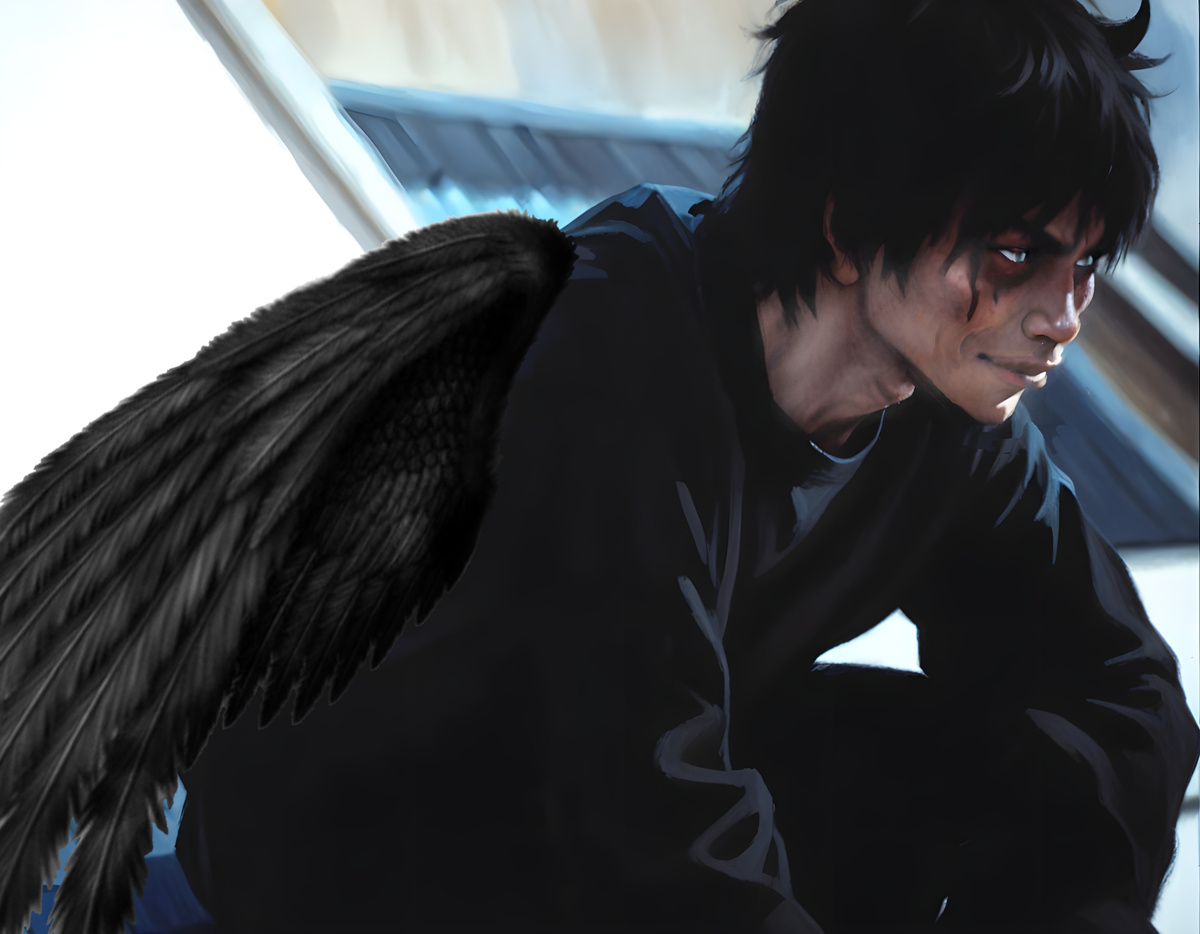 С небес сошёл. Иллюстрация создана с помощью нейросети Dreamshaper XL Lightning и программы Photoshop.