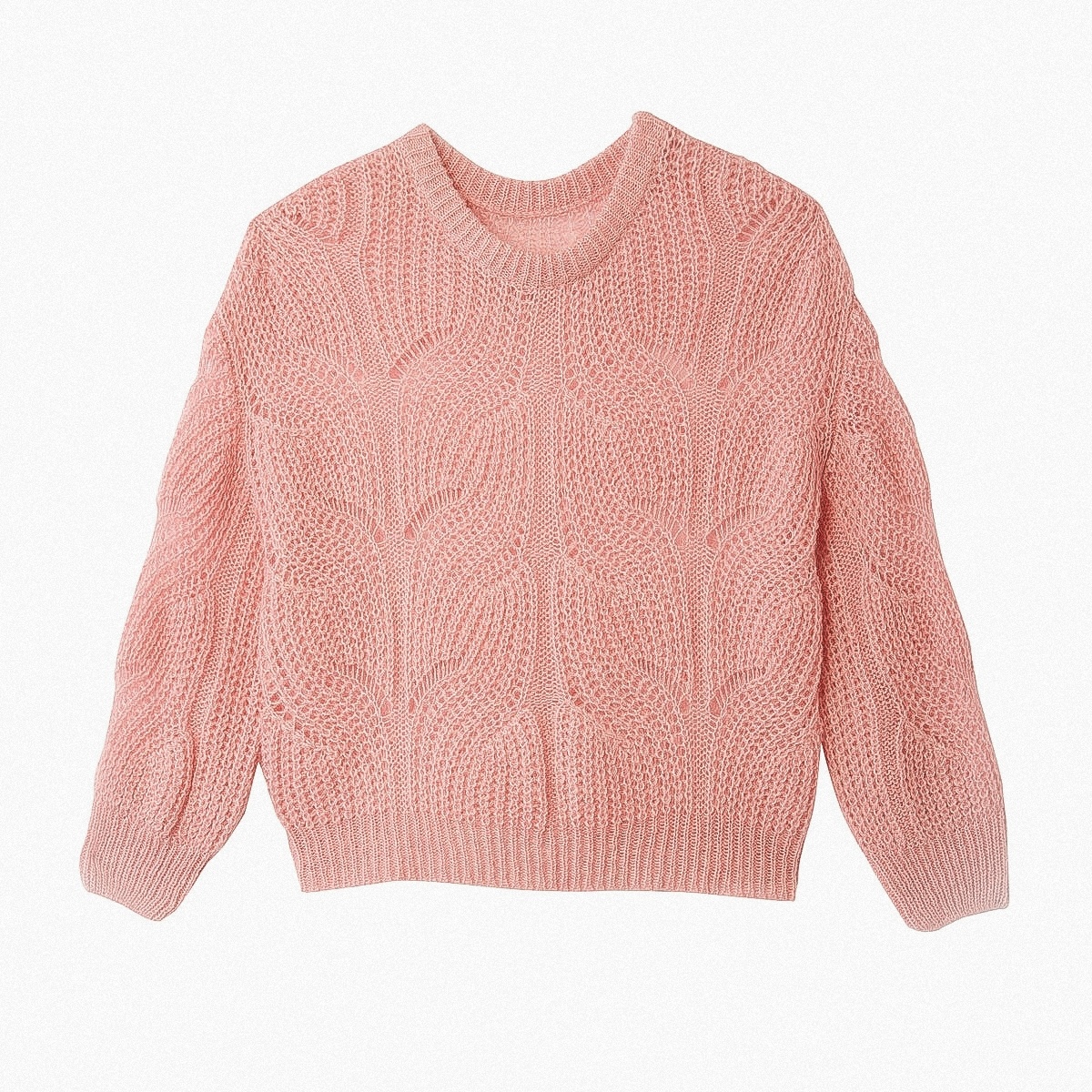 Розовый джемпер с патентным узором