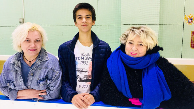    Вероника Дайнеко, Петр Гуменник и Татьяна Тарасова. соцсети