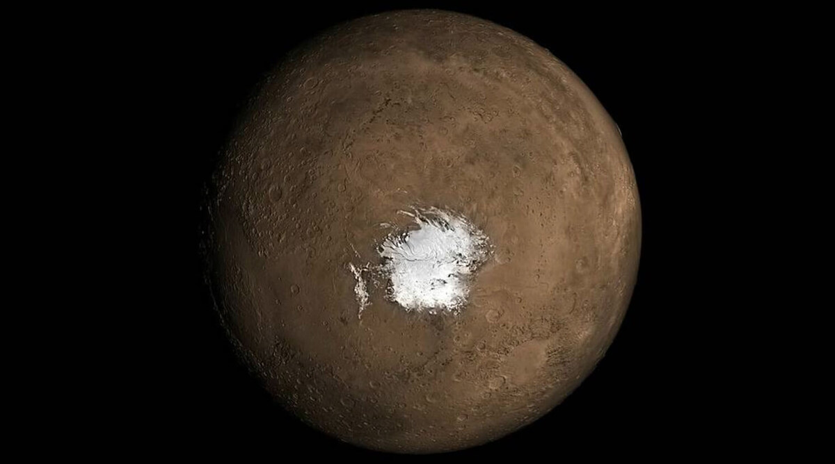    Южная полярная шапка Марса. Источник изображения: NASA