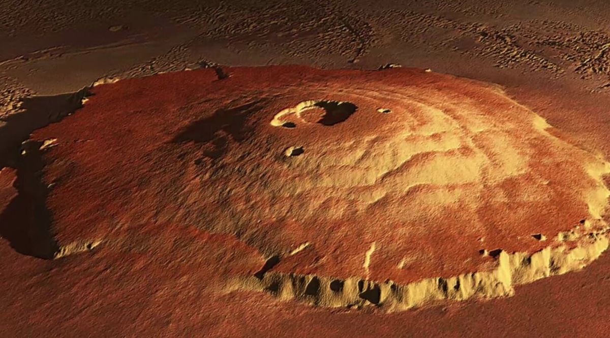    Гора Олимп на Марсе. Источник изображения: ESA