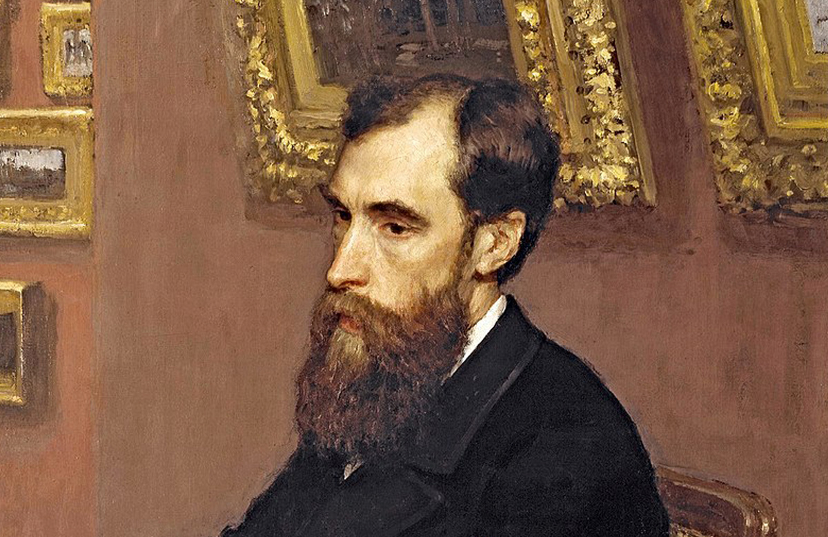 Павел Михайлович Третьяков. Фрагмент портрета Ильи Репина. 1883 г.