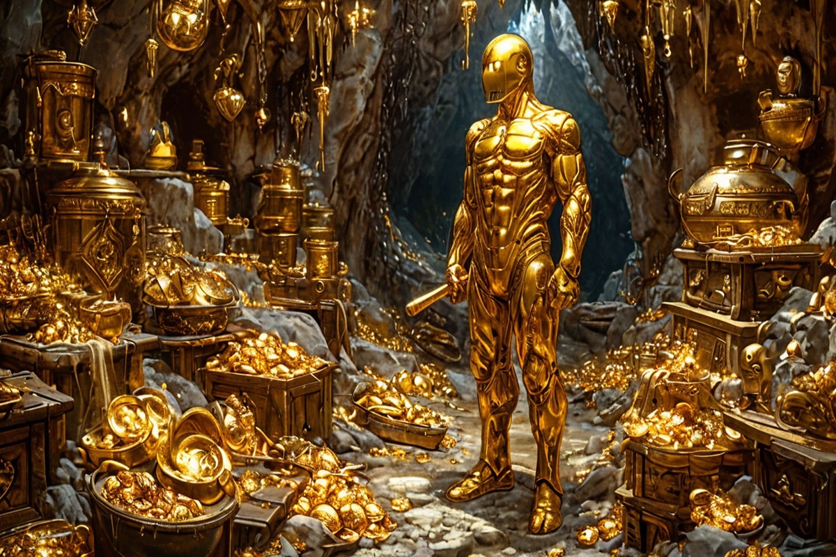 Легенды связывают могилу Адама с несметными сокровищами в пещере, которые нет возможности расхитить. Суровый страж разрешает только смотреть.
Фото: Нейросеть shedevrum.ai