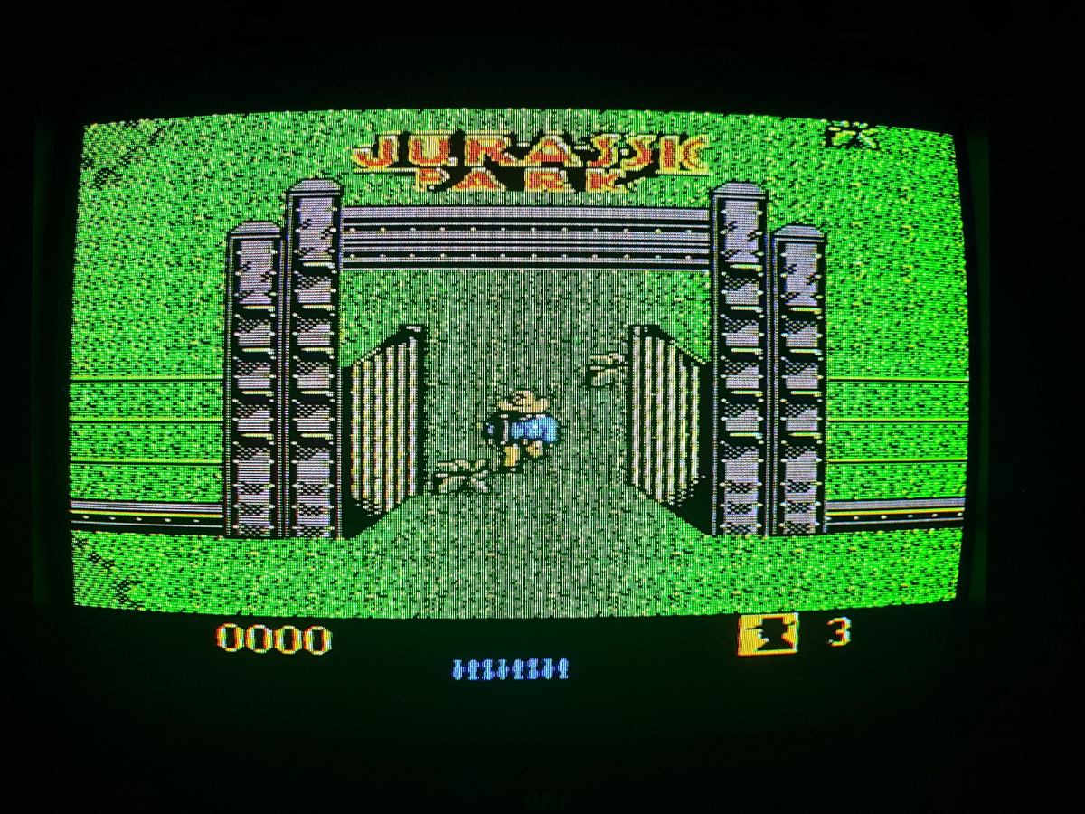 Фото сделаны мной. На фото игра "The Lost World 2". Оригинал игры "The Lost World: Jurassic Park" был разработан Appaloosa Interactive и издан Sega в 1997,.г. для приставки Sega Mega Drive. Фото демонстрирует начальную заставку игры, а так же общий визуальный фон игры. Подробнее об этом рассказано в статье. Все материалы принадлежат правообладателям и размещены исключительно в информационных целях.