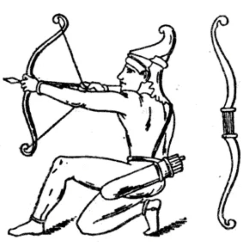 Какое оружие упоминается в легендах о происхождении скифов, нарисуйте его, страница 29, кубановедение, рабочая тетрадь 5 класс, задание 2.