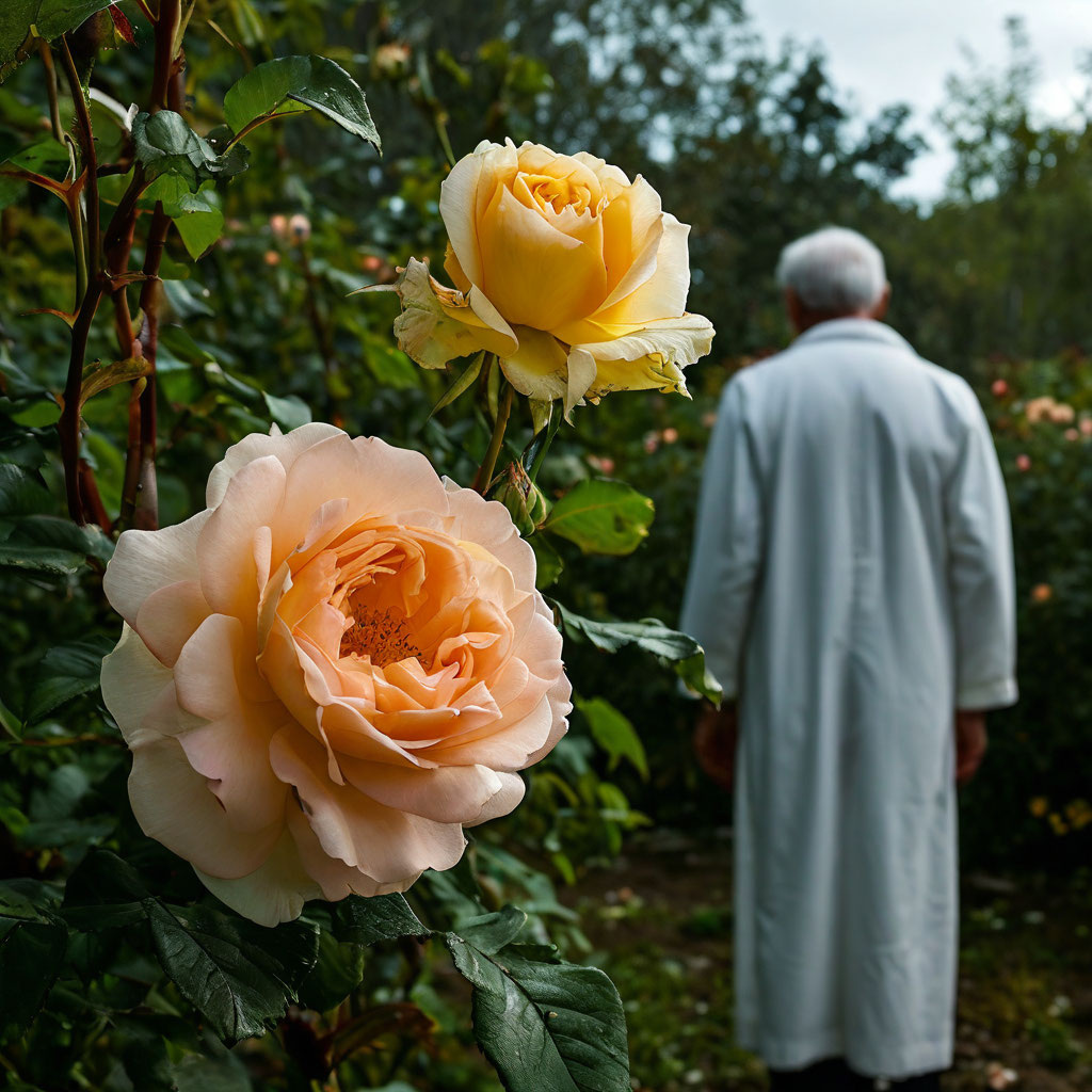 Цветок розы Gloria Dei, заснятый на экспедиции в Италии