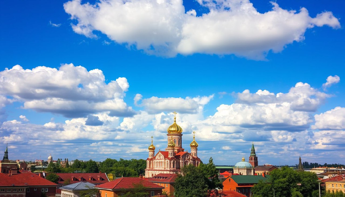Летнее небо над старой Москвой раскинулось во всю ширь полотна.