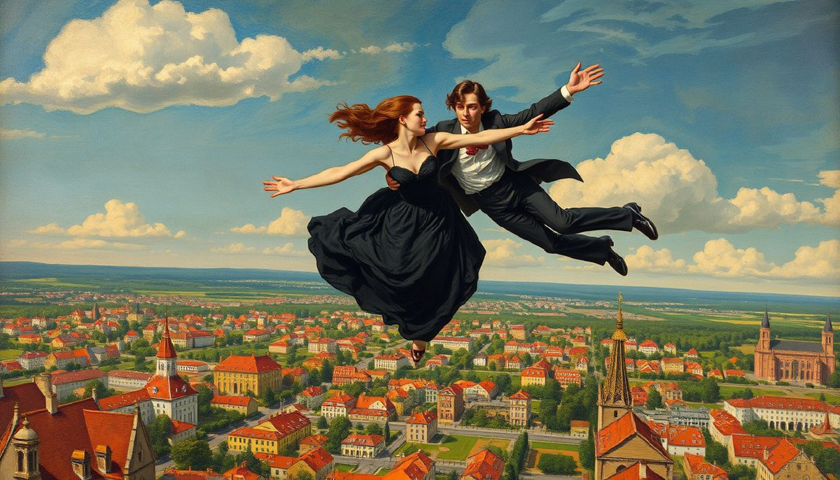 фантазия на тему картины: над городом