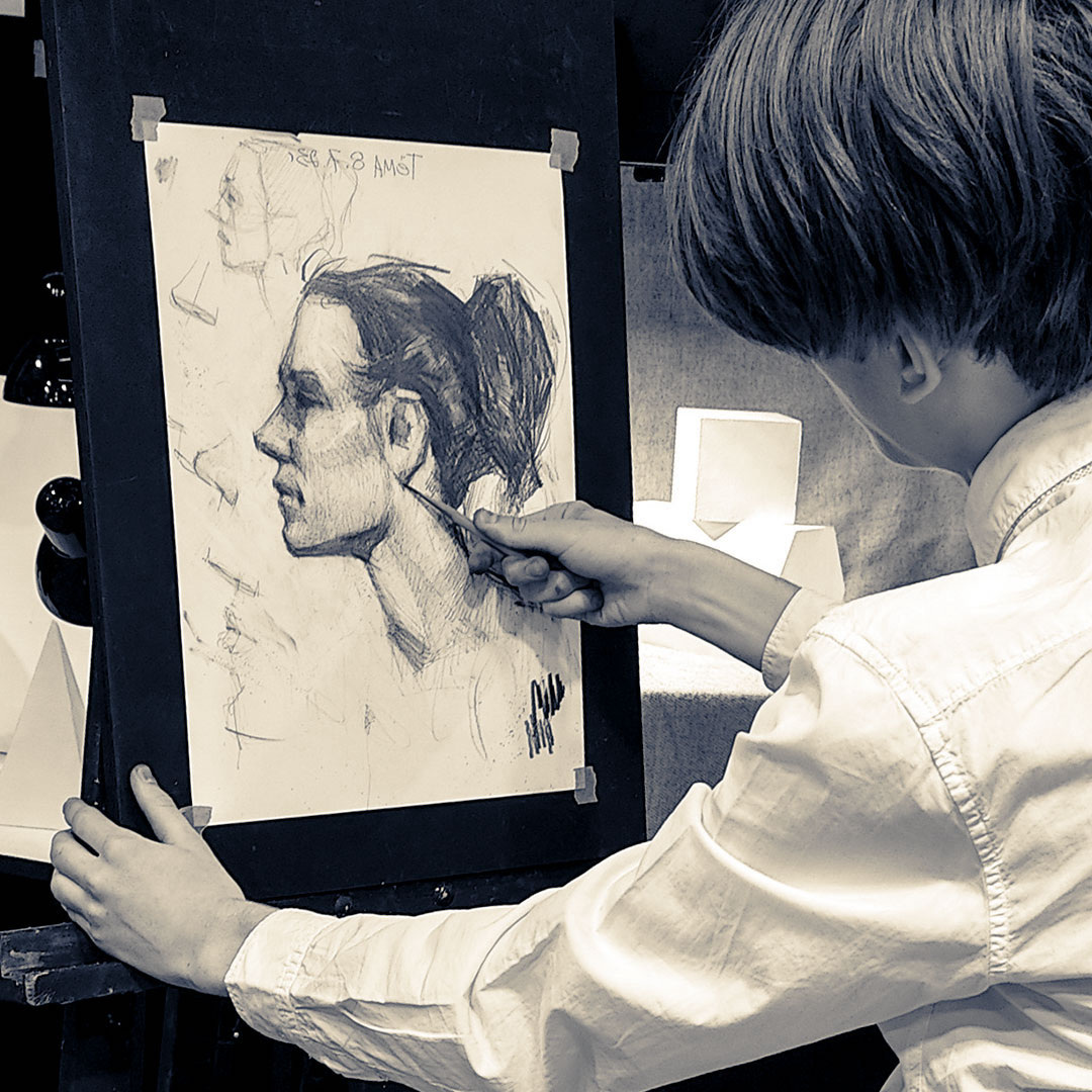 Рисунок с Денисом Крупчатниковым в мастерской MasterDraw