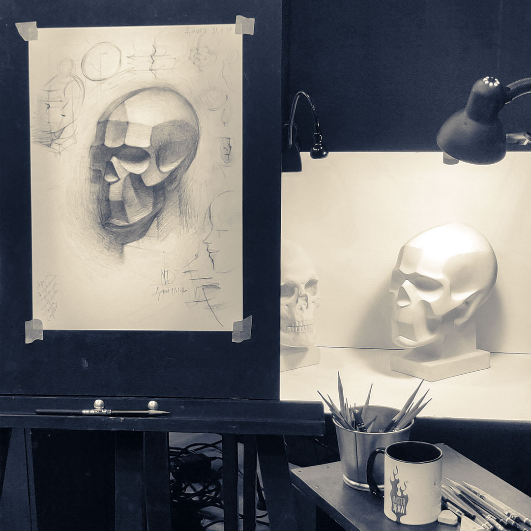 Рисунок с Денисом Крупчатниковым в мастерской MasterDraw