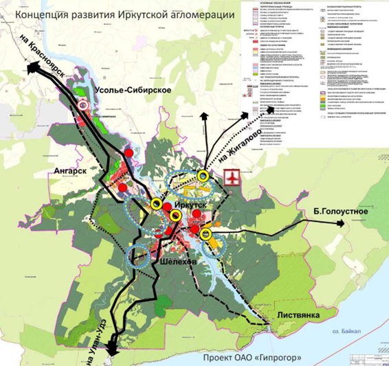 Какая красивая схема Иркутской агломерации... И там не одна такая.