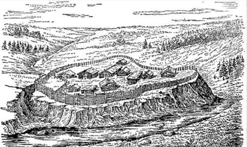 Так выглядело укреплённое городище.