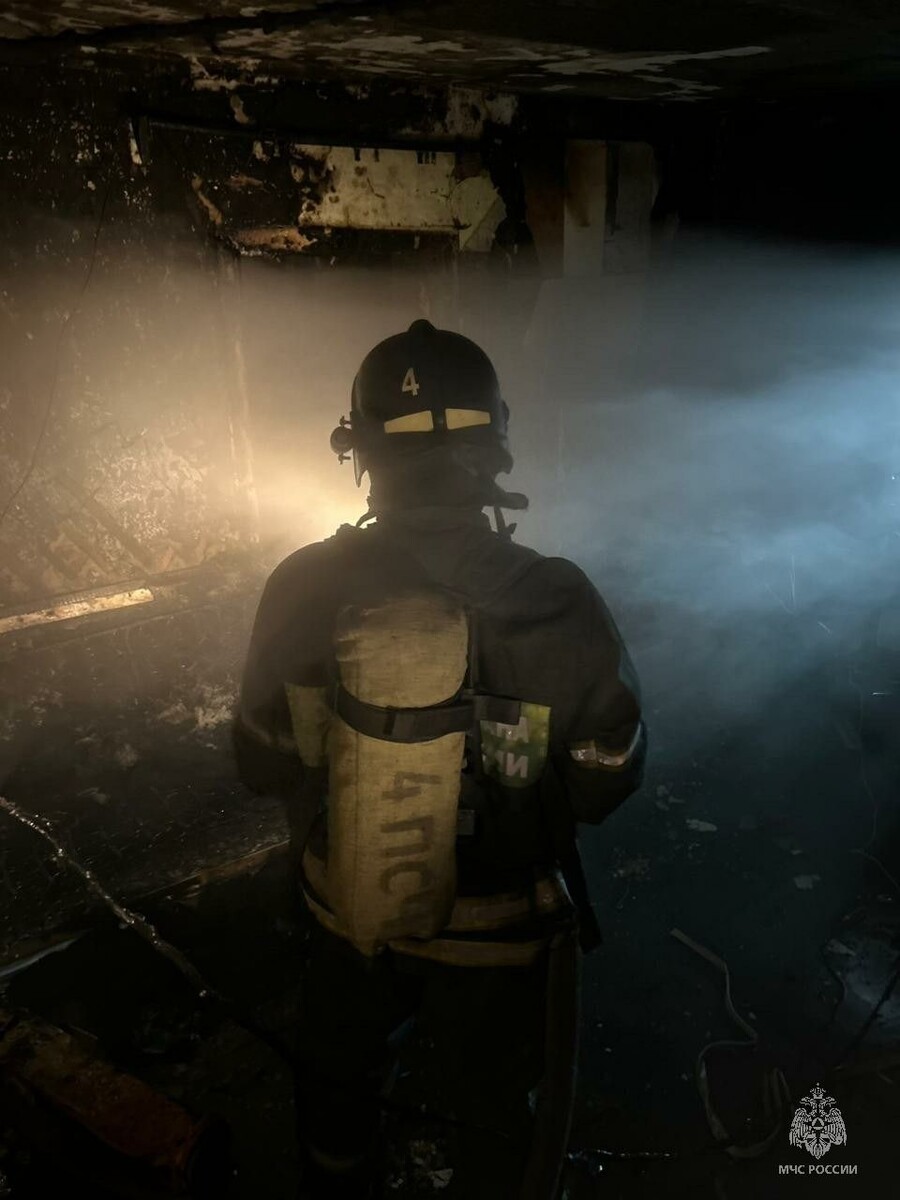    Пожар в проезде Братский. Источник: t.me/mchs_altkray