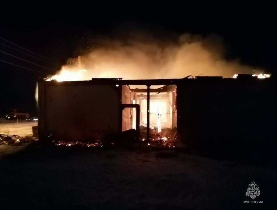    Пожар в конюшне. Источник: t.me/mchs_official