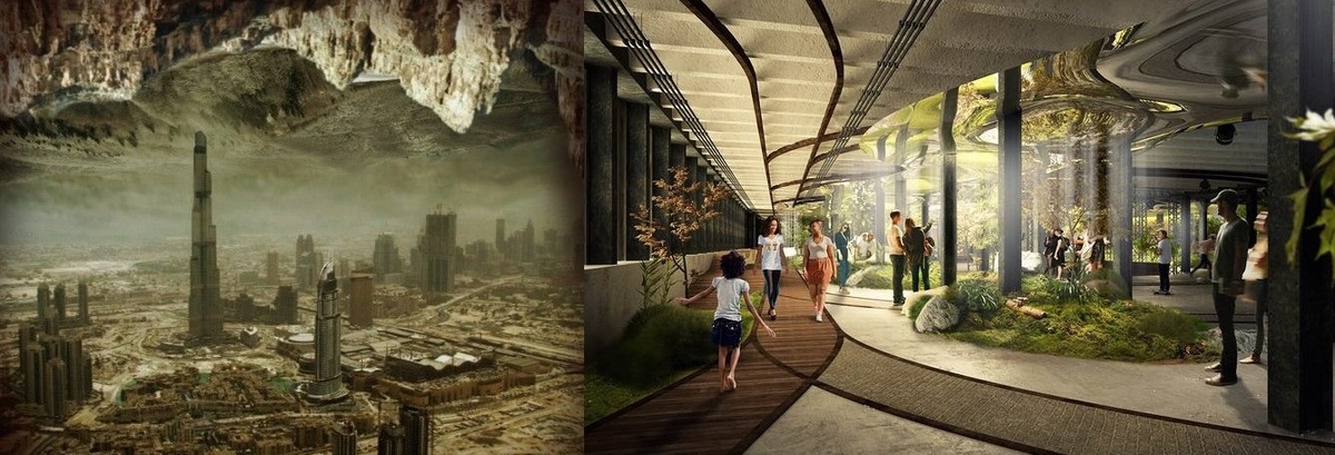 Город из нета и план подземного города в Нью-Йорке.