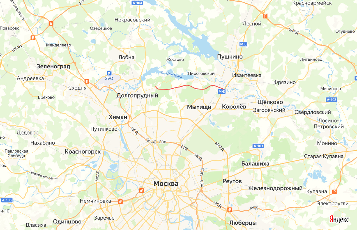 © yandex.ru/map-constructor (Мытищинская хорда на карте)