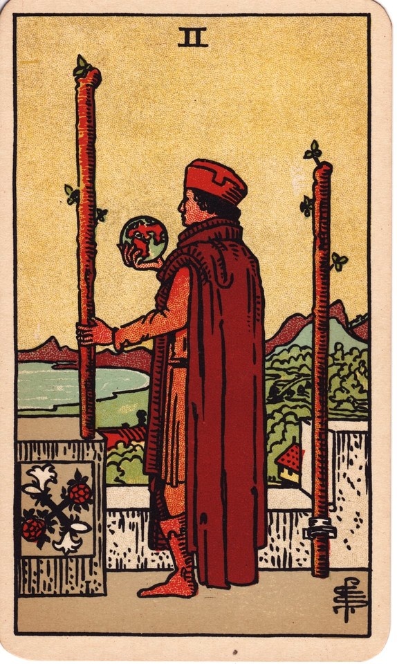  Карта Двойка Жезлов