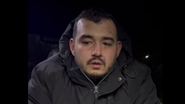 Задержанный узбек. Стоп-кадр с видео допроса.