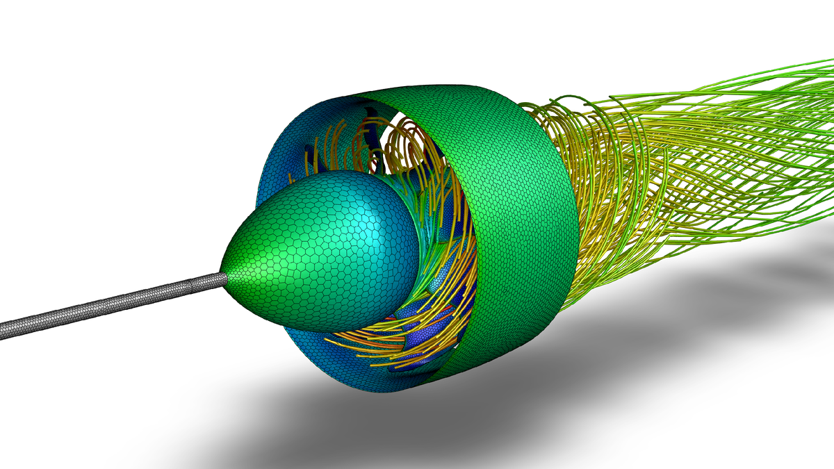 Рисунок 1 – Математическое моделирование рабочего колеса в насадке