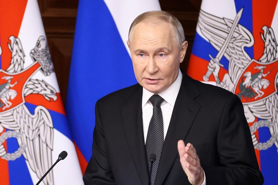 Президент РФ Владимир Путин на расширенном заседании коллегии министерства обороны РФ в Национальном центре управления обороной - Фото: Артем Геодакян/ТАСС