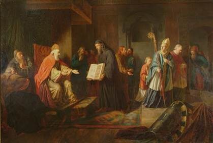 Картина «Великий князь Владимир выбирает веру» Художник И. Л. Эггинк, 1822 г., холст, масло. Из собрания Государственного музея истории религии