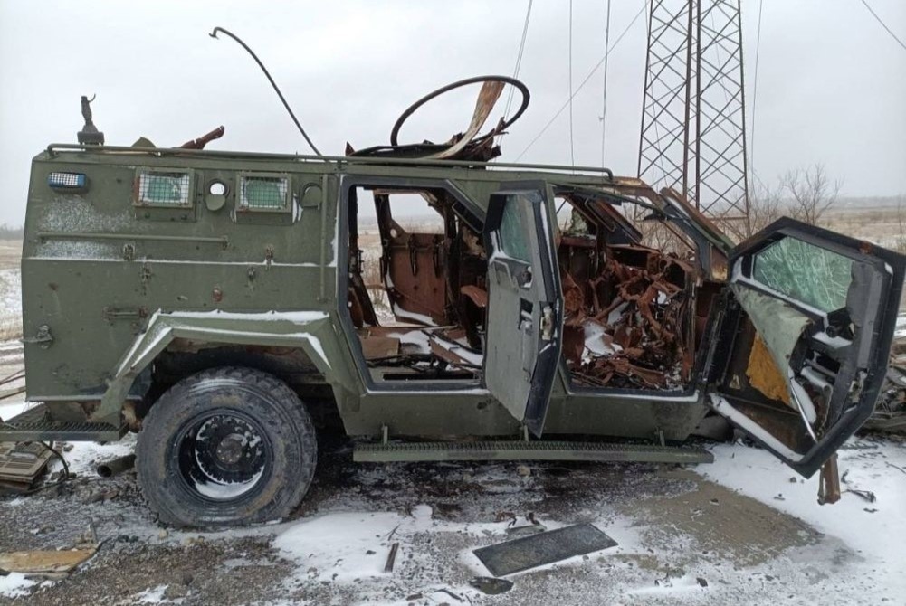 Остовы приунывших бронеавтомобилей ВСУ на Угледарском направлении, источник – Телеграм-канал Херсонский Вестник