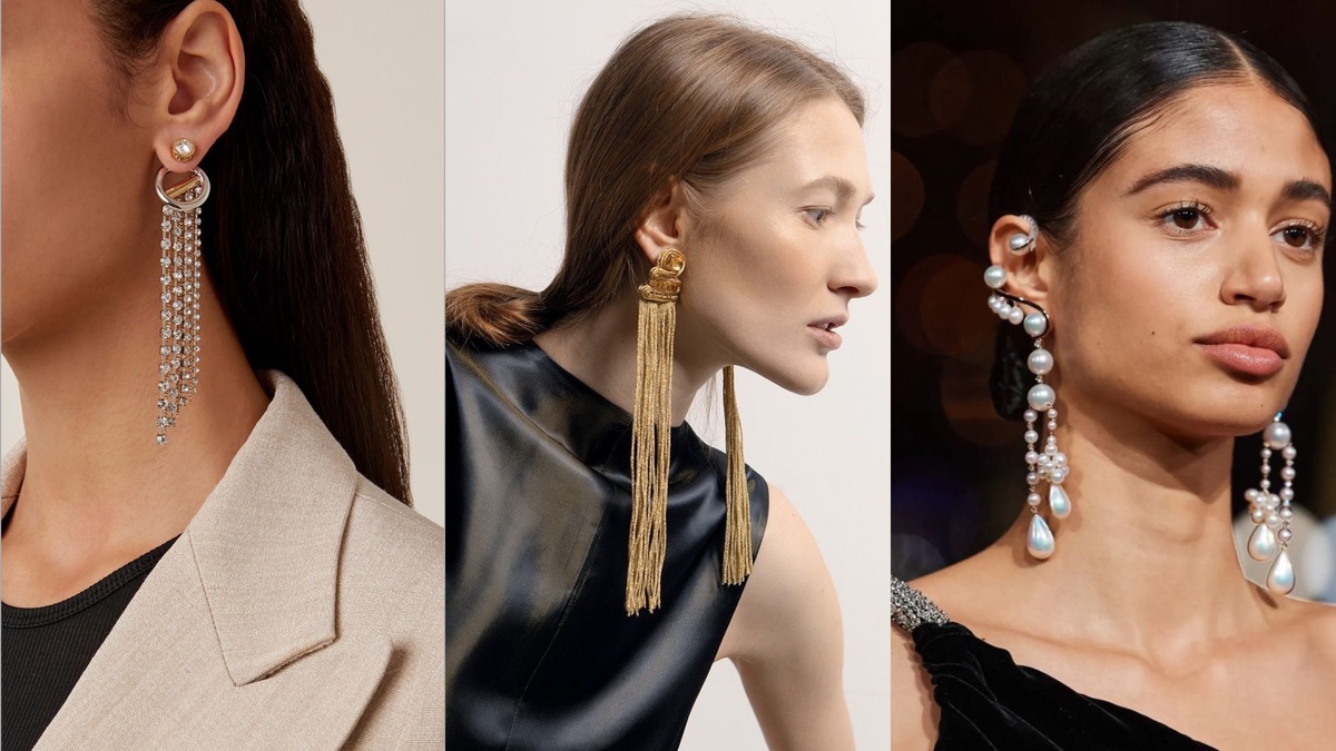 Длинные серьги-подвески