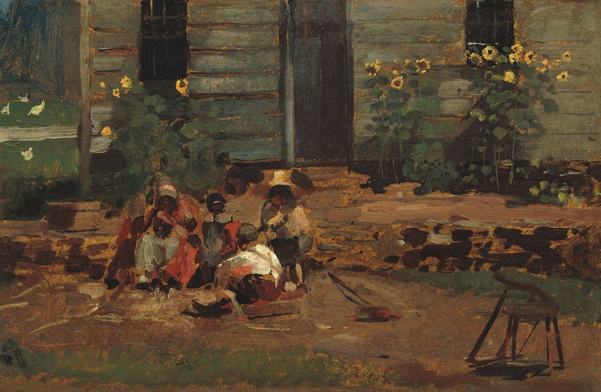 Sketch of a Cottage Yard (ca.1876) by Winslow Homer. Original from The National Gallery of Art. Digitally enhanced by rawpixel.