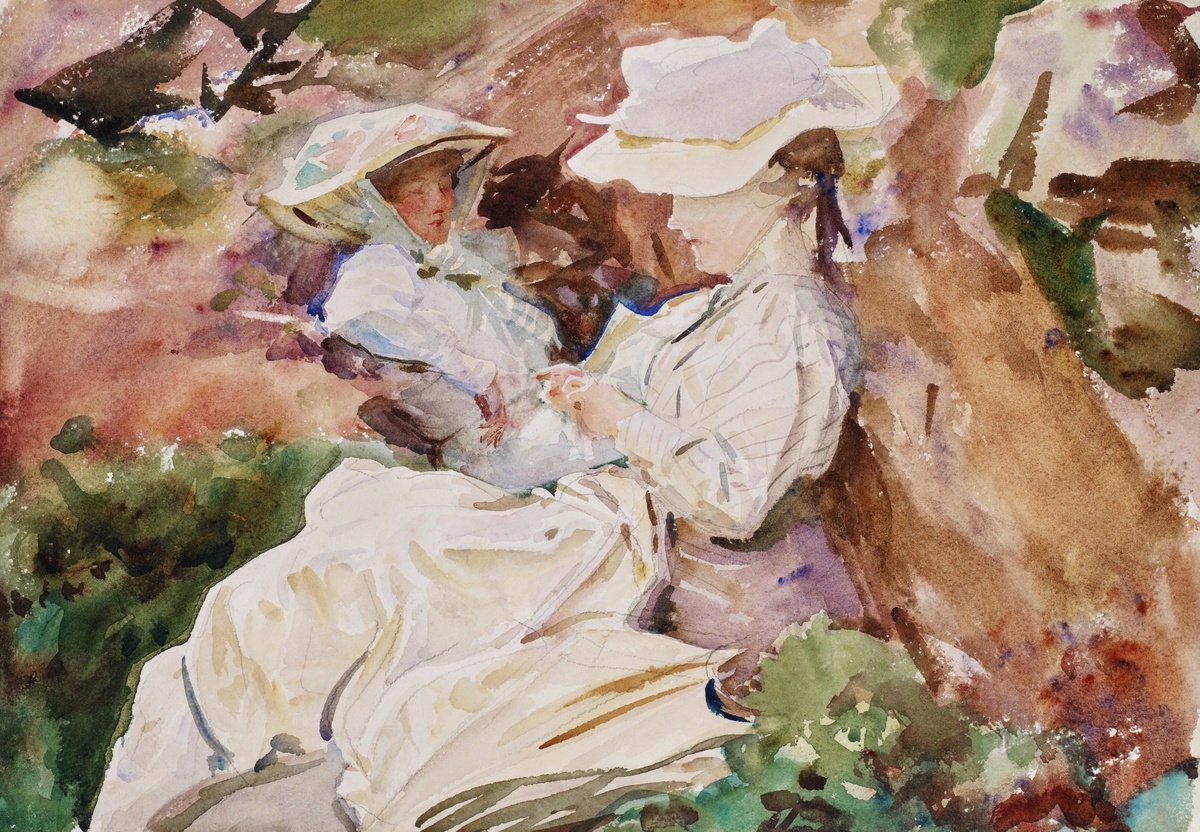 Simplon - Mrs Barnard and her Daughter Dorothy (ca. 1905–1915) by John Singer Sargent. Original from The Birmingham Museum. Digitally enhanced by rawpixel.