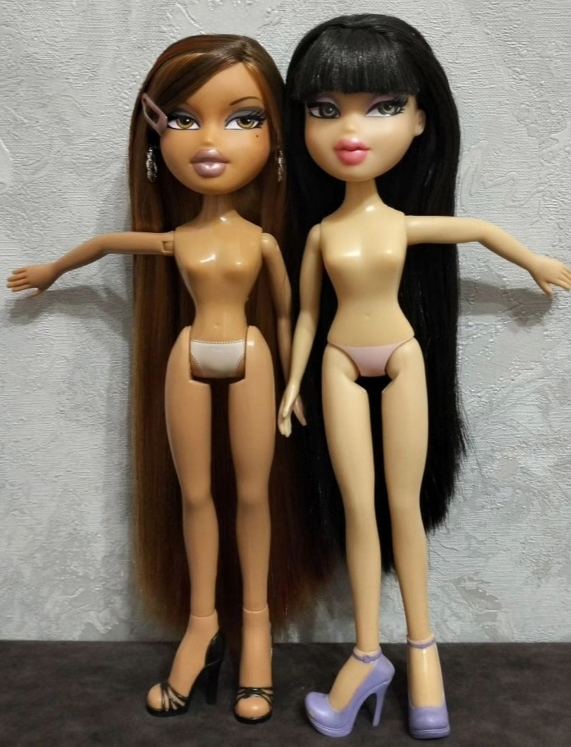Сравнение тел Bratz Magic Hair Yasmin и Bratz Crystalicious Jade