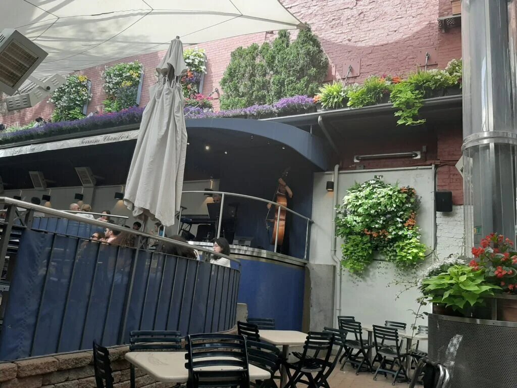 Утончённый европейский исторический центр, как будто скопированный с Парижа или любой другой европейской столицы. Уютный, вкусный, исторический, чистенький и элегантный.И совершенно уродливый (в смысле архитектурной застройки), шумный, суетливый, неухоженный (не весь, конечно, есть и приличные уютные райончики), с ужасными пробками и хамоватыми водителями весь остальной мегаполис. Единственное место, где все эти уродливые черты не заметны, и город выглядит вполне себе достойно – это гора Mount Royal. Которая и дала городу его современное название. Очень красивый большой парк, кладбище и сумасшедший вид на Монреаль – это место просто обязательно к посещению, конечно.  Остальные впечатления этой поездки оказались, в основном, кулинарные. Большой и уютный ресторан в историческом центре, с немудрёной, но всё-таки живой музыкой.Тающие во рту утиные ножки с вкуснейшим салатом с клубникой. И опять же впервые испробованный экзотический тартар из говядины. Мне понравился, бойфренду – категорически нет.