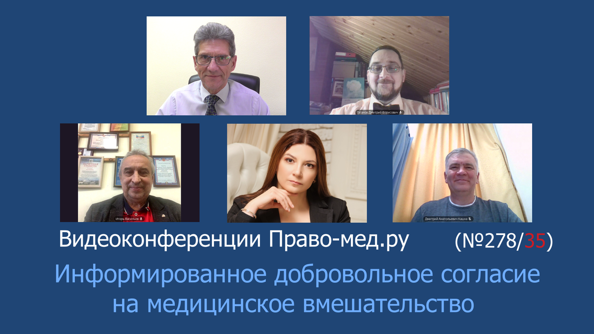 Видеоконференция Право-мед.ру № 278/35 от 17 декабря 2024 года.