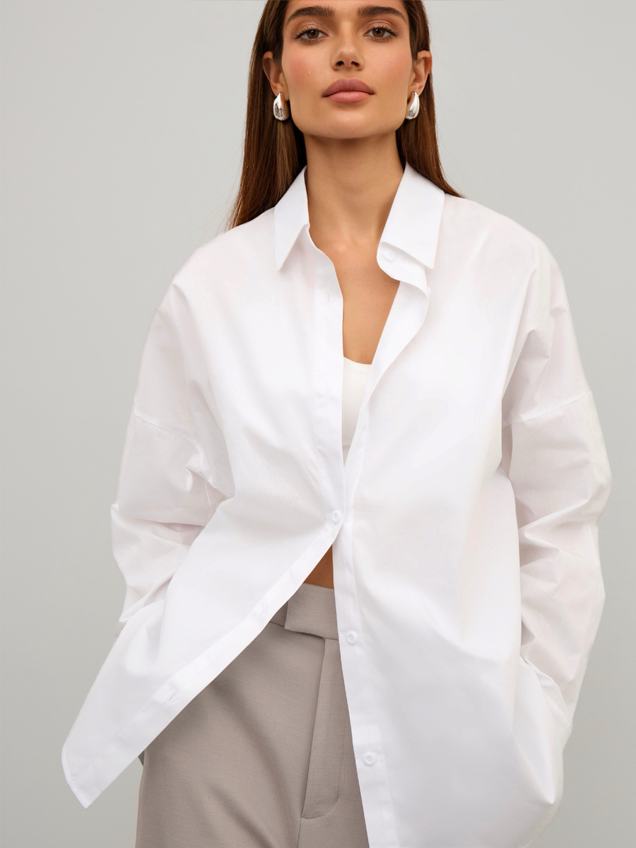 Артикул белой рубашки на WB 218037148