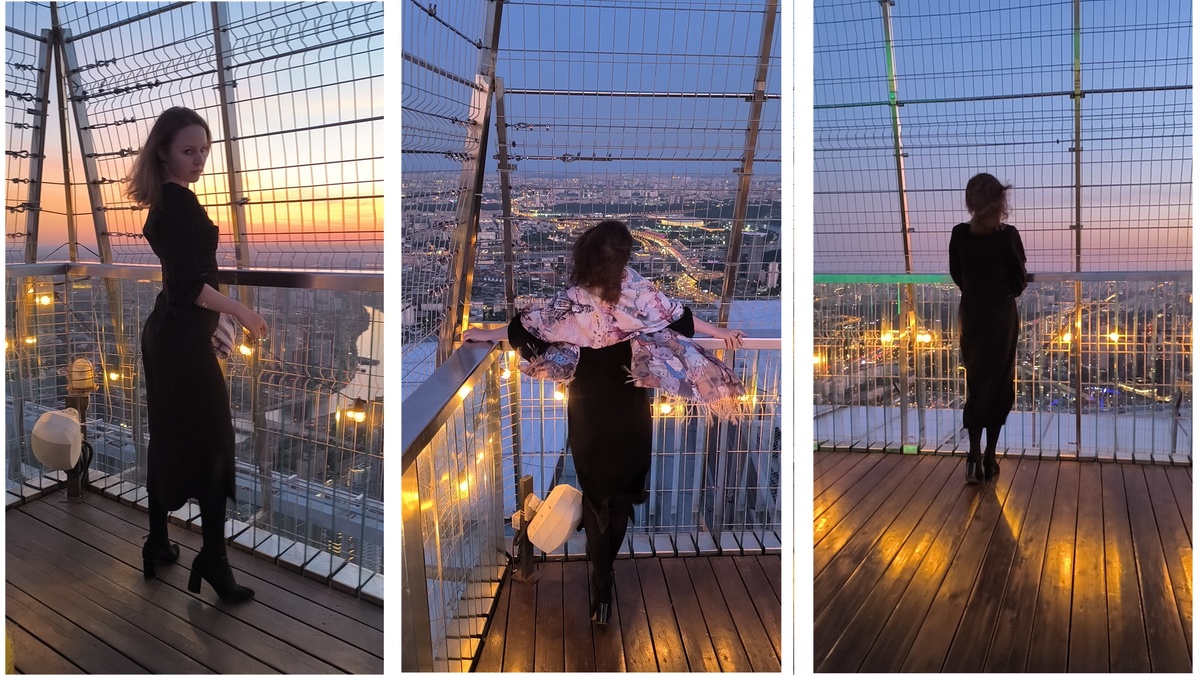 Открытая смотровая площадка на крыше Южной  башни ОКО. Час заката