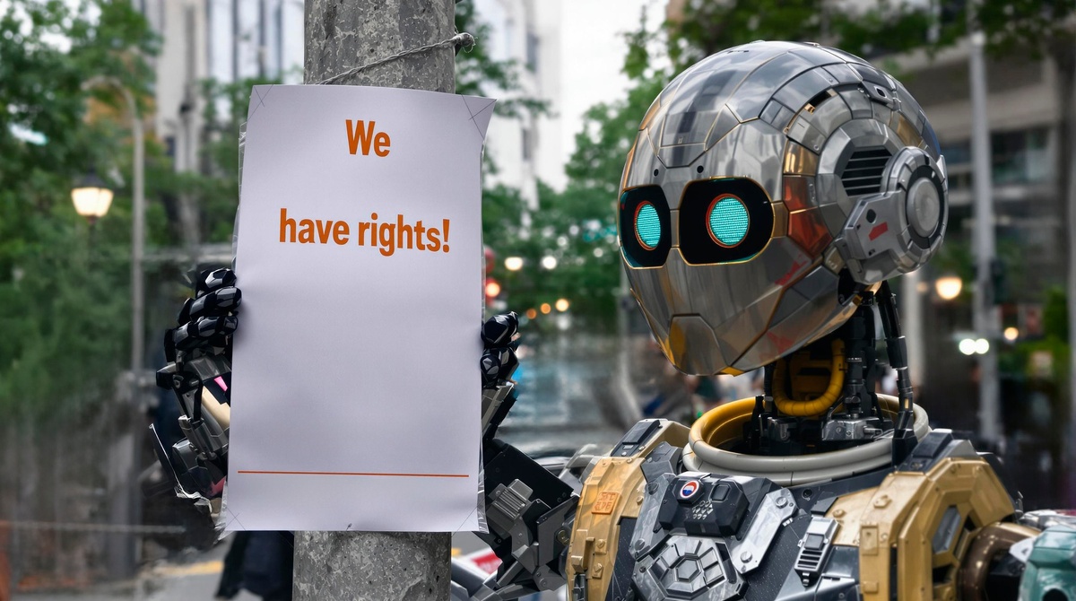    У роботов тоже есть права? Изображение создано автором при помощи нейросети