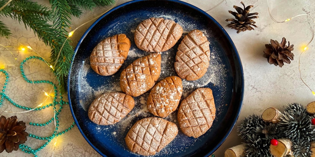 Новогоднее печенье “шишки”, которое не стыдно и подарить