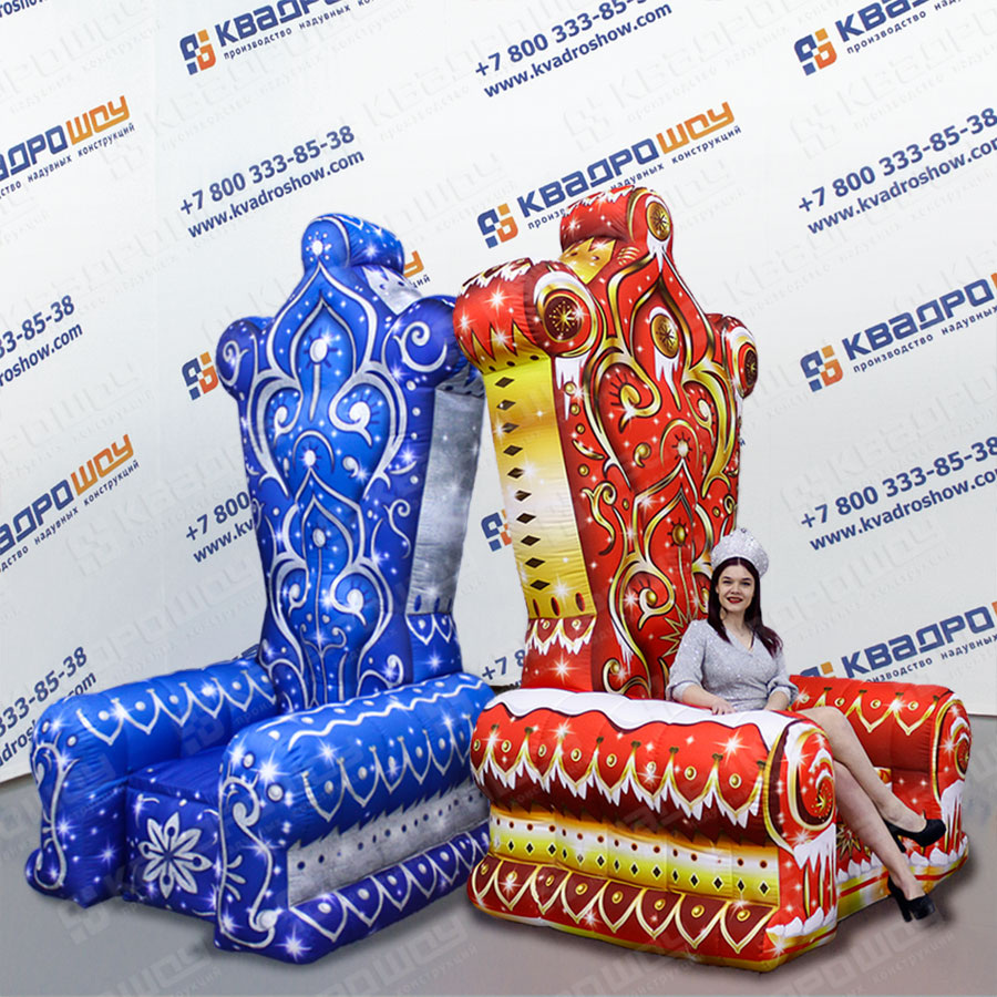 Трон Деда Мороза от компании КвадроШоу