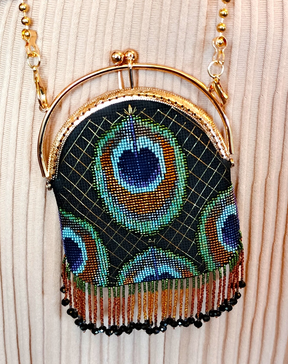 бисерная сумка "Павлиний глаз"