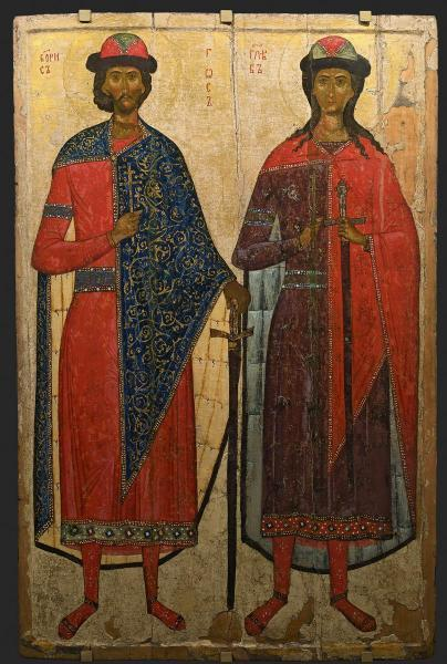 «Святые Борис и Глеб». Икона XIV в