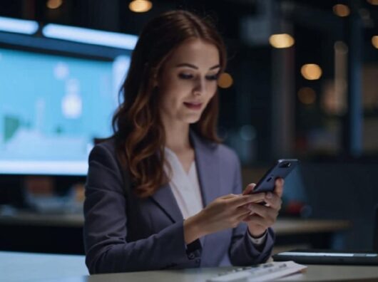    Абонент со смартфоном //Фото Kandinsky