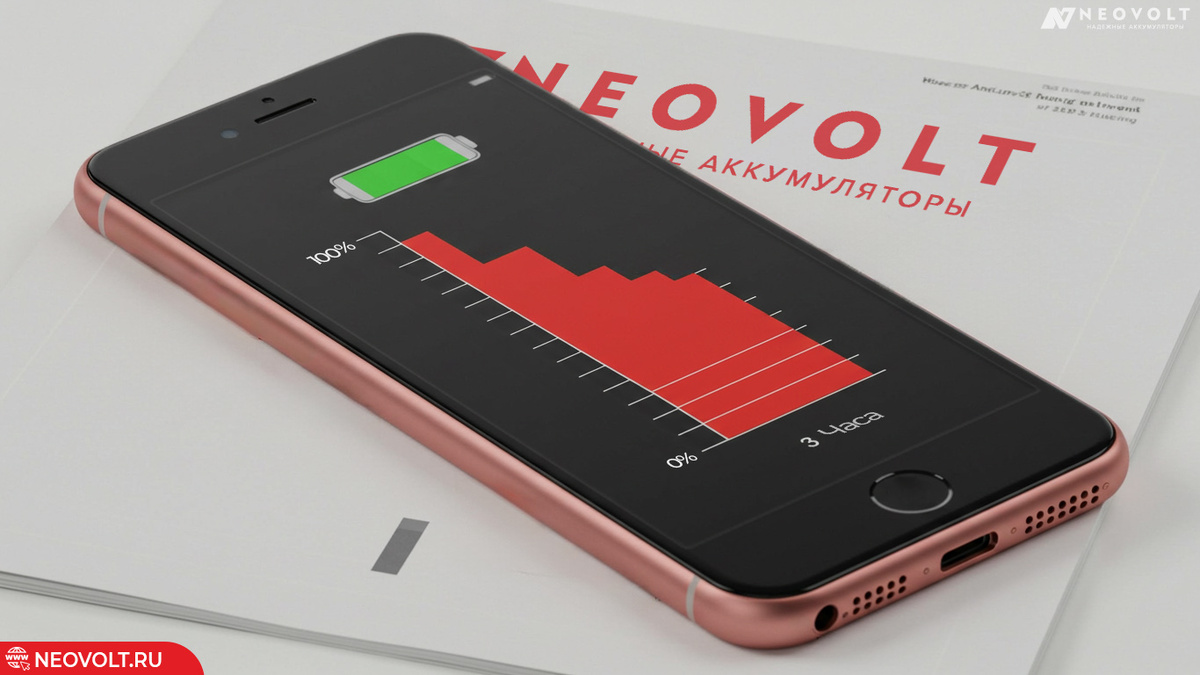 Айфон разряжается очень быстро за 3 часа, а потом держится час на 1%.