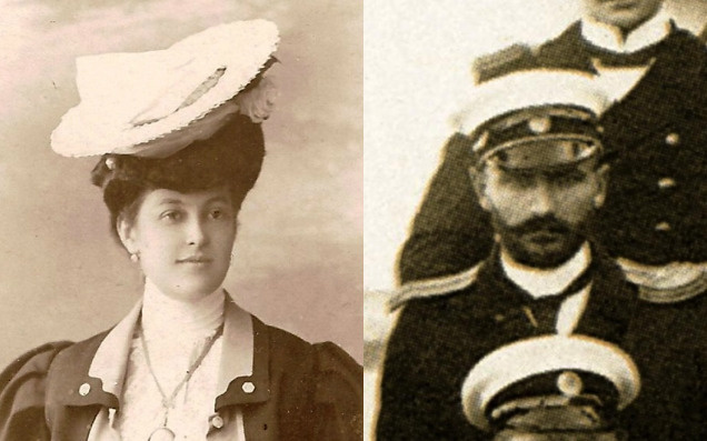 Софья Омирова / Александр Колчак (1899 год, броненосец "Петропавловскъ")