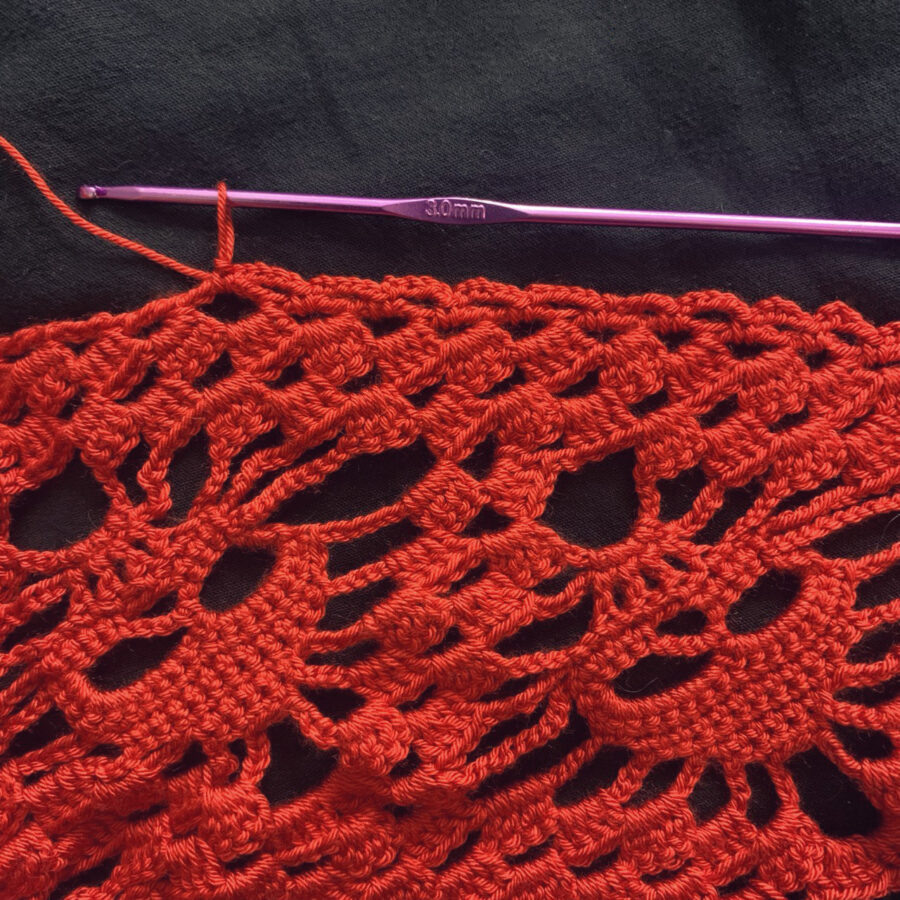    Шаль крючком с черепами: о кайме   
Источник: Мария Моднова для Креаликум