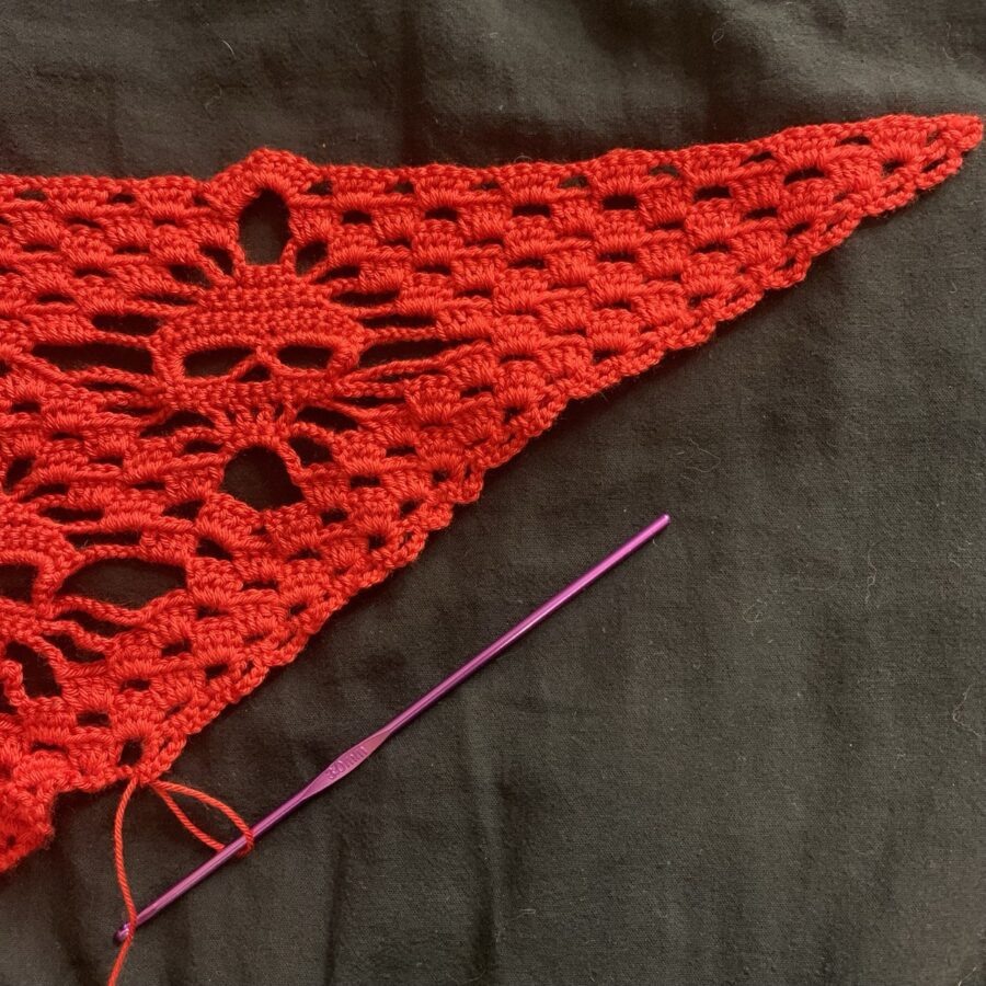    Шаль крючком с черепами: о кайме   
Источник: Мария Моднова для Креаликум