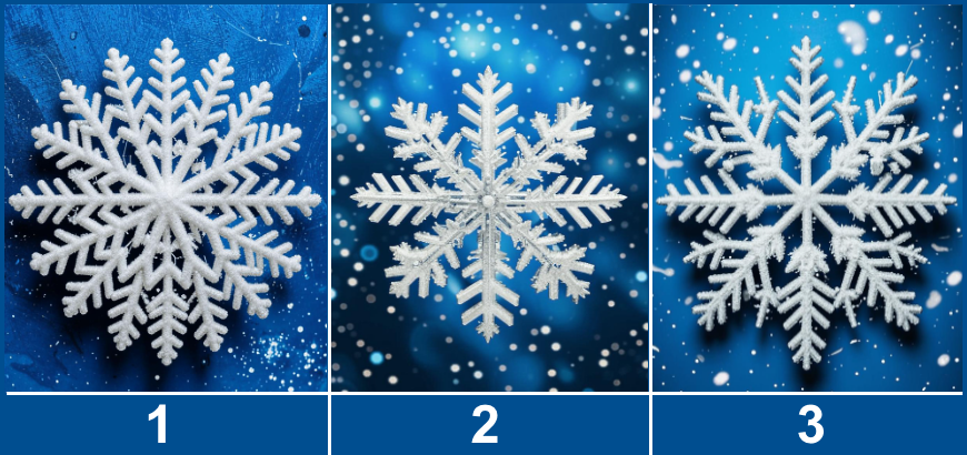 Выберите снежинку 
