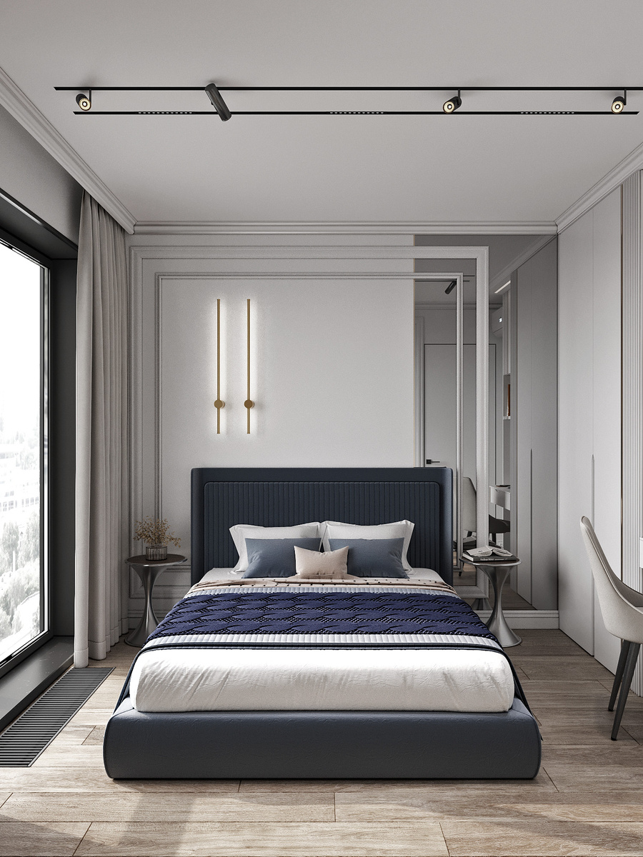 Дизайн-проект спальни в ЖК Метрополия | Дизайн-студия Андрея Лобина